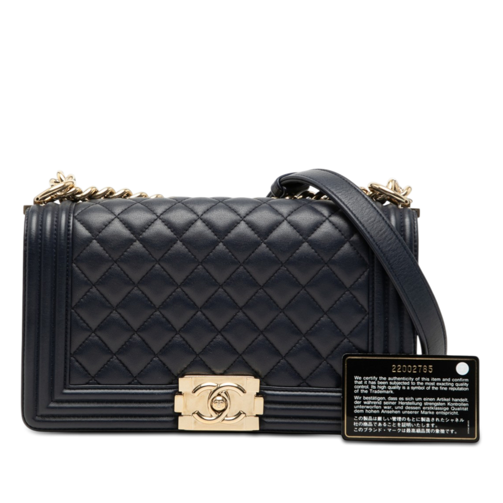 Pre-Loved Chanel Old Medium Quilted Lambskin Boy Flap - Picture 8 of 8